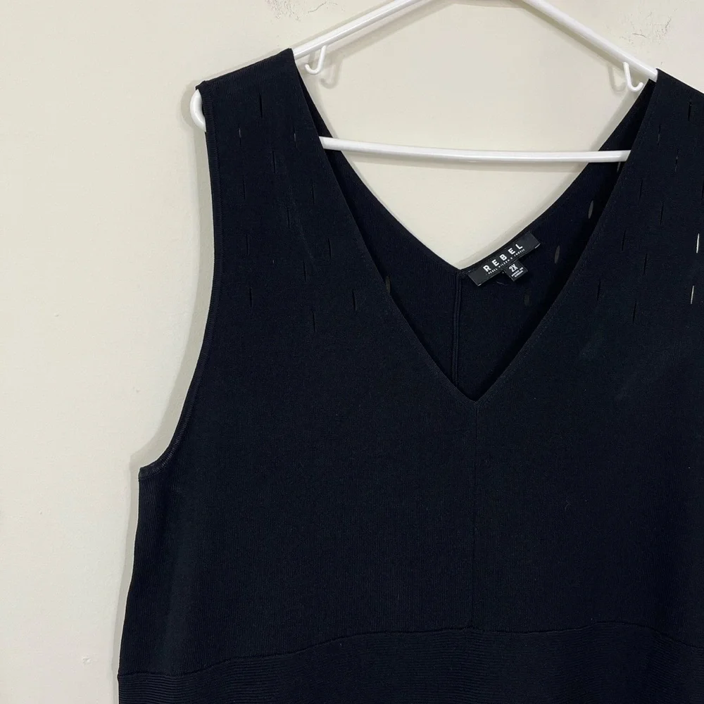 Rebel Wilson X Angels Womens Plus Pointelle Fit & Flare Party Dress 2X - Picture 3 of 8